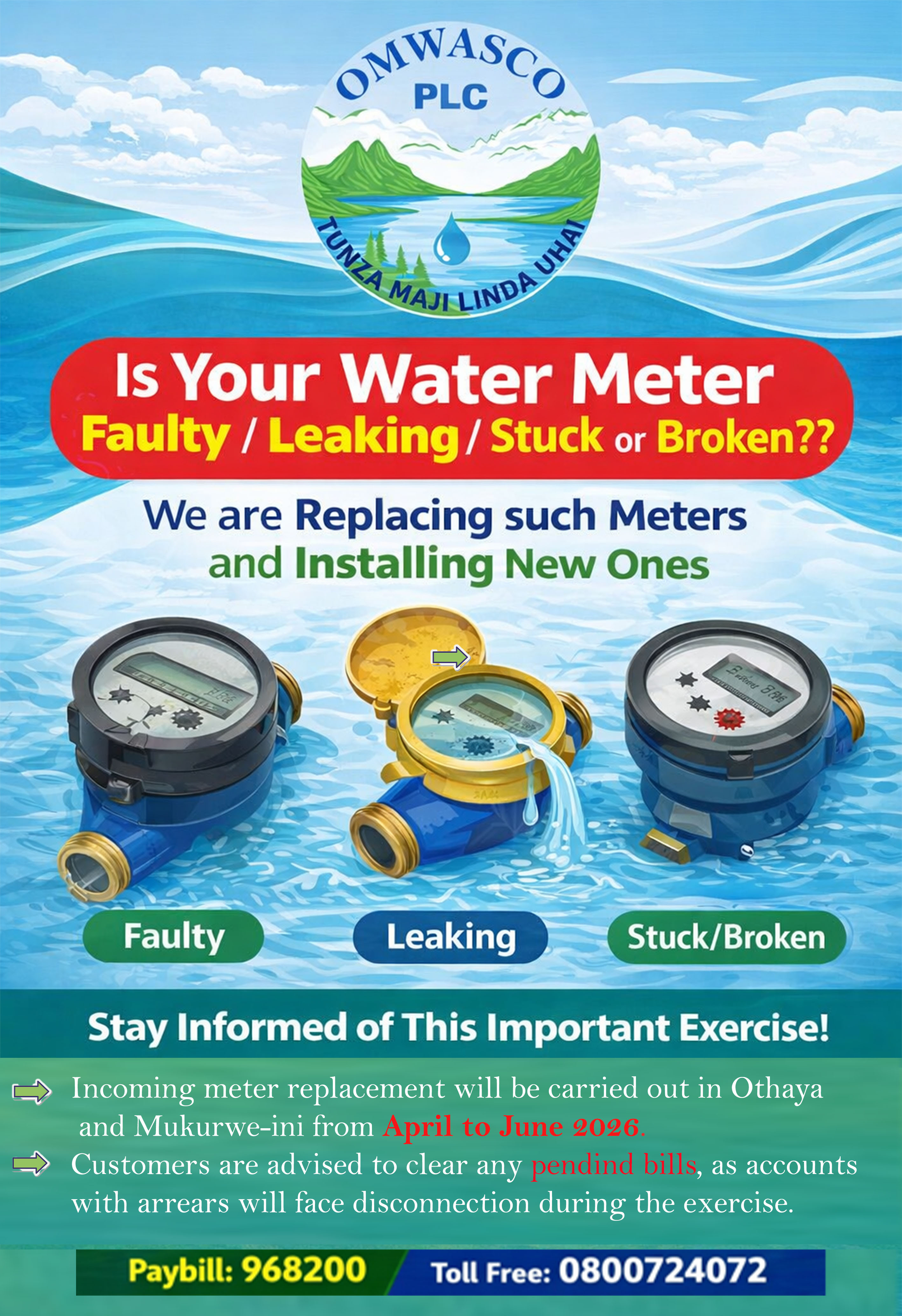 REPLACEMENT OF WATER METERS